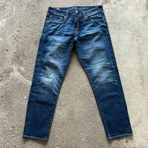 American Eagle Outfitters Men's Dark Blue Slim Jeans